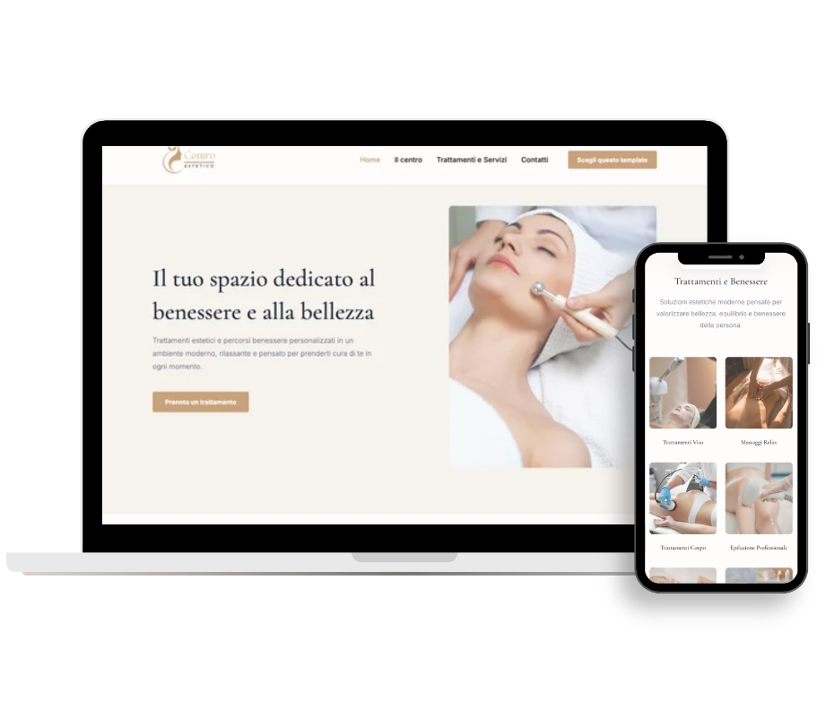 sito web professionale centro estetico