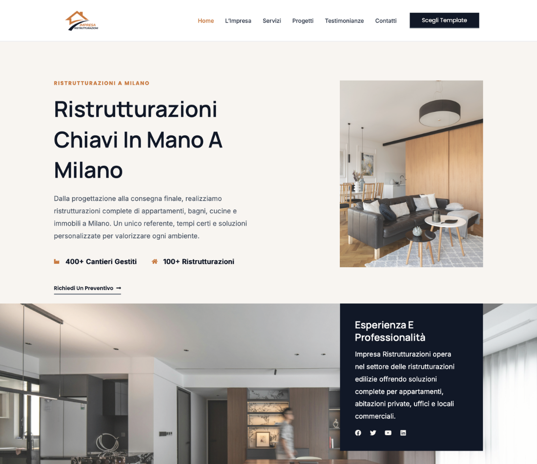 design sito web per impresa di ristrutturazioni