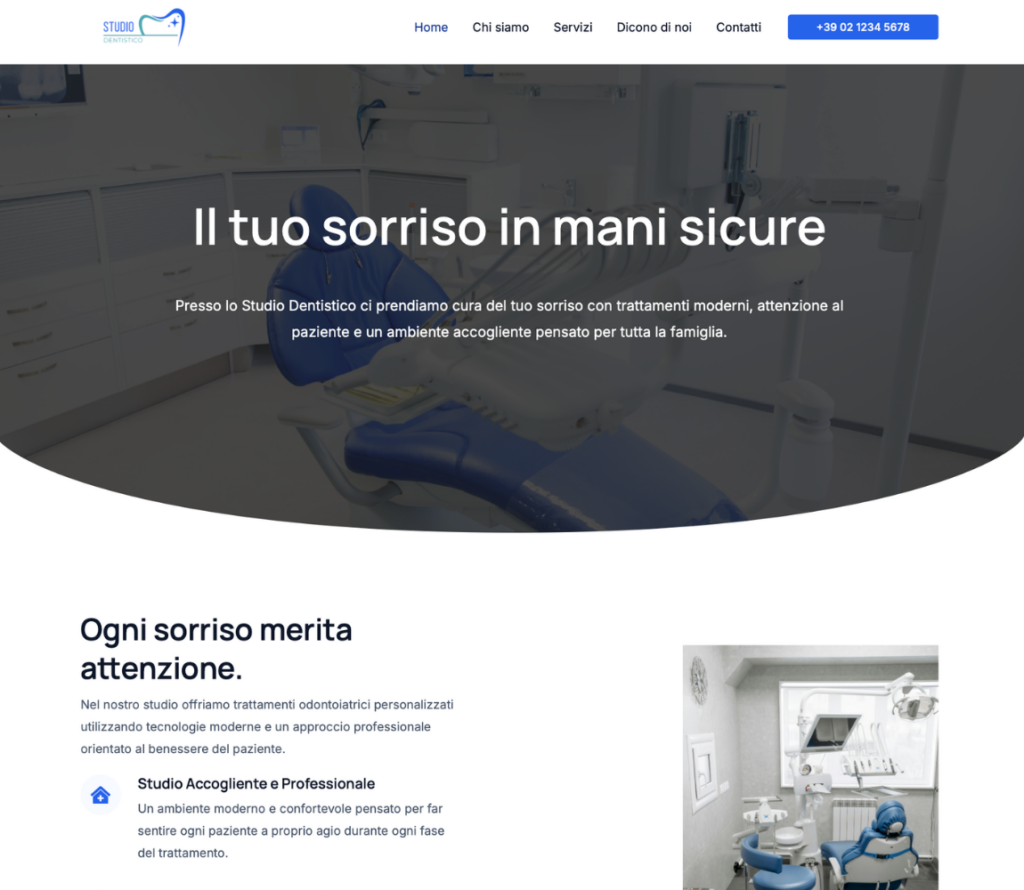 sito web odontoiatra