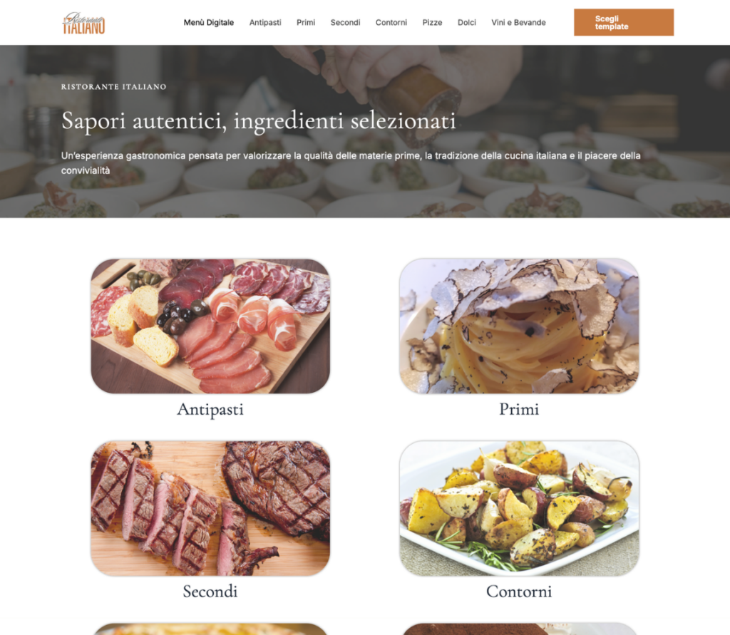 menù digitale ristorante