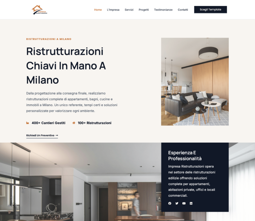 realizzazione sito web impresa ristrutturazioni
